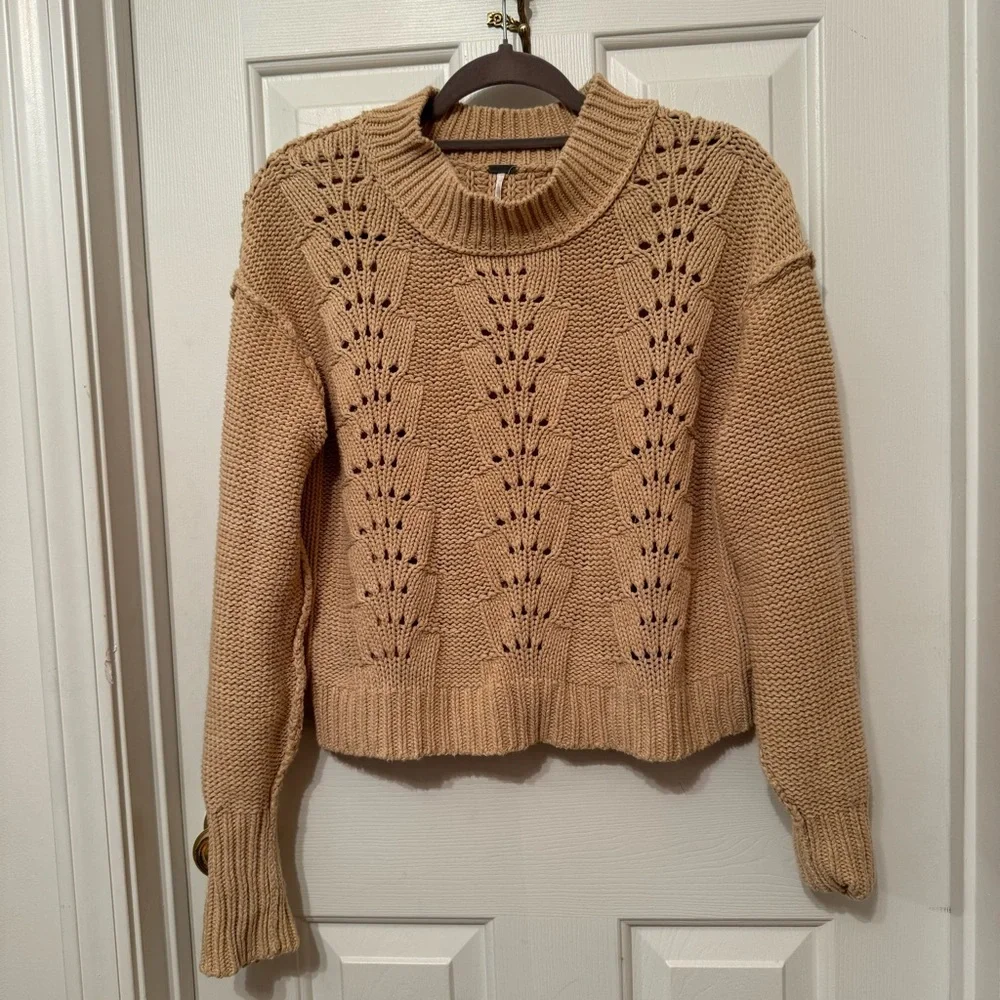 Sandcastle Free People Bell Song Pullover Sweater Sz S